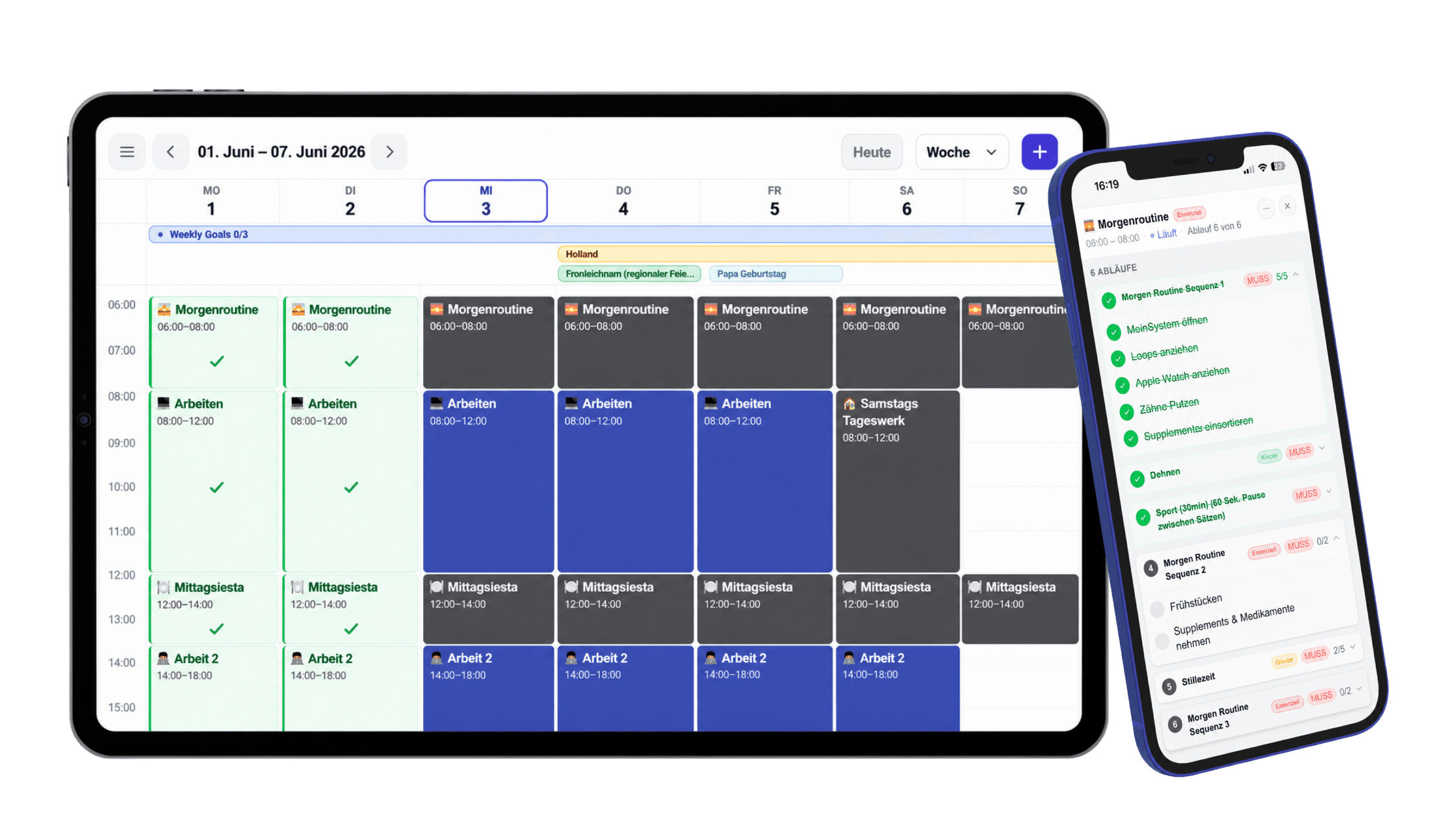 meinsystem.app - App-Vorschau auf Desktop und Smartphone