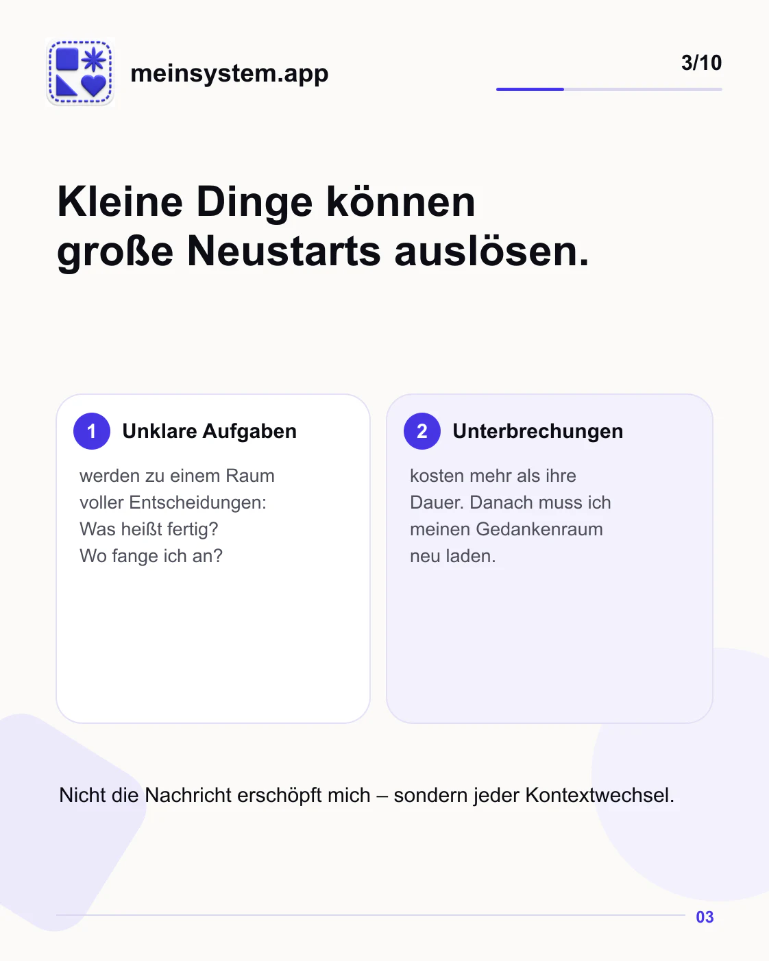 Unklare Aufgaben und Unterbrechungen können bei der Arbeit große Neustarts auslösen