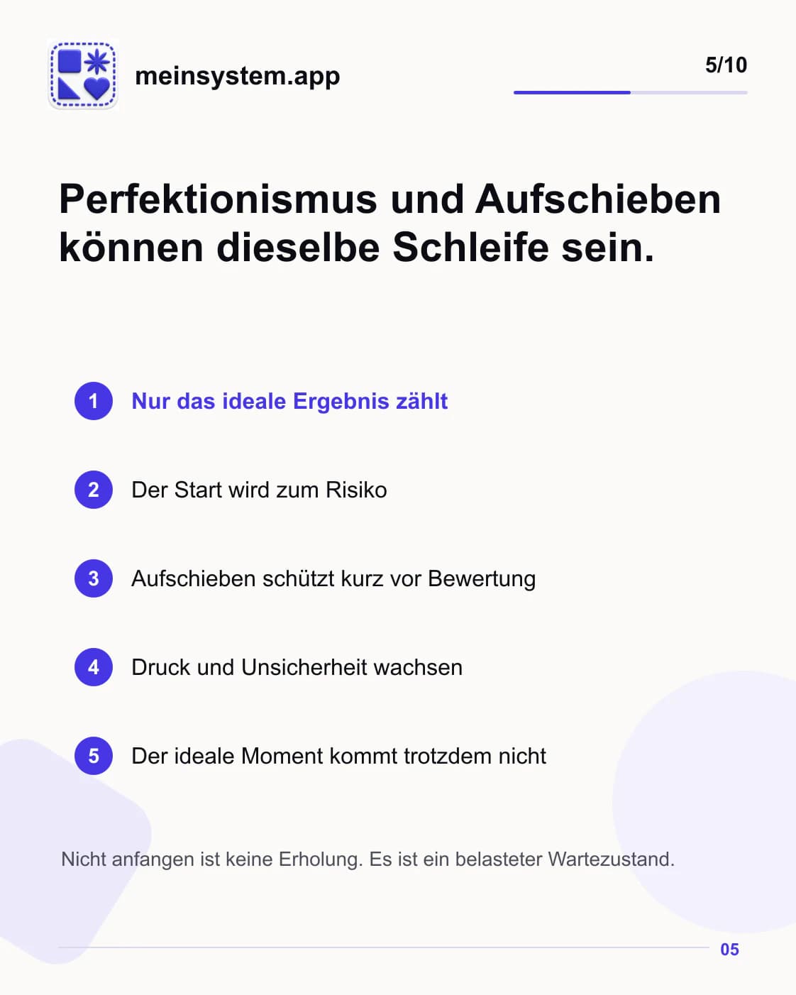 Perfektionismus und Prokrastination können gemeinsam eine belastende Schleife bilden