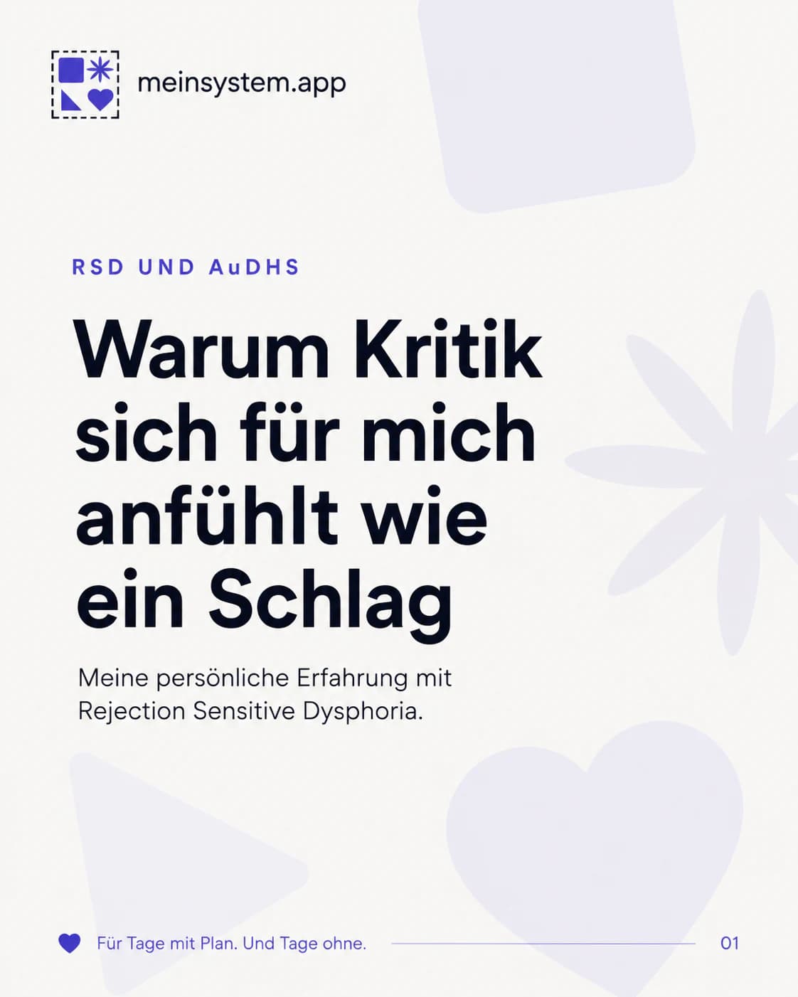 RSD und AuDHS: Warum sich Kritik für mich wie ein Schlag anfühlt