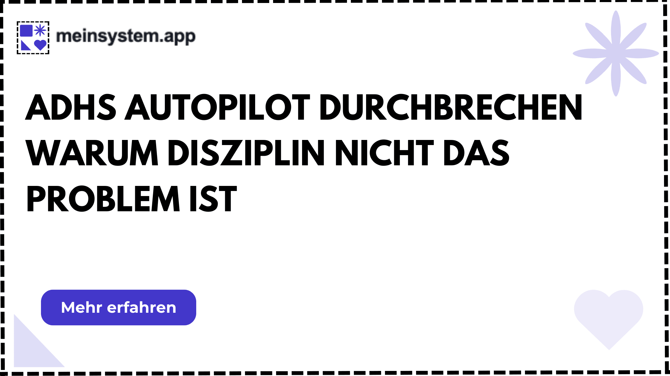 ADHS und der Autopilot: Warum ich aufgehört habe, mir Disziplin beizubringen