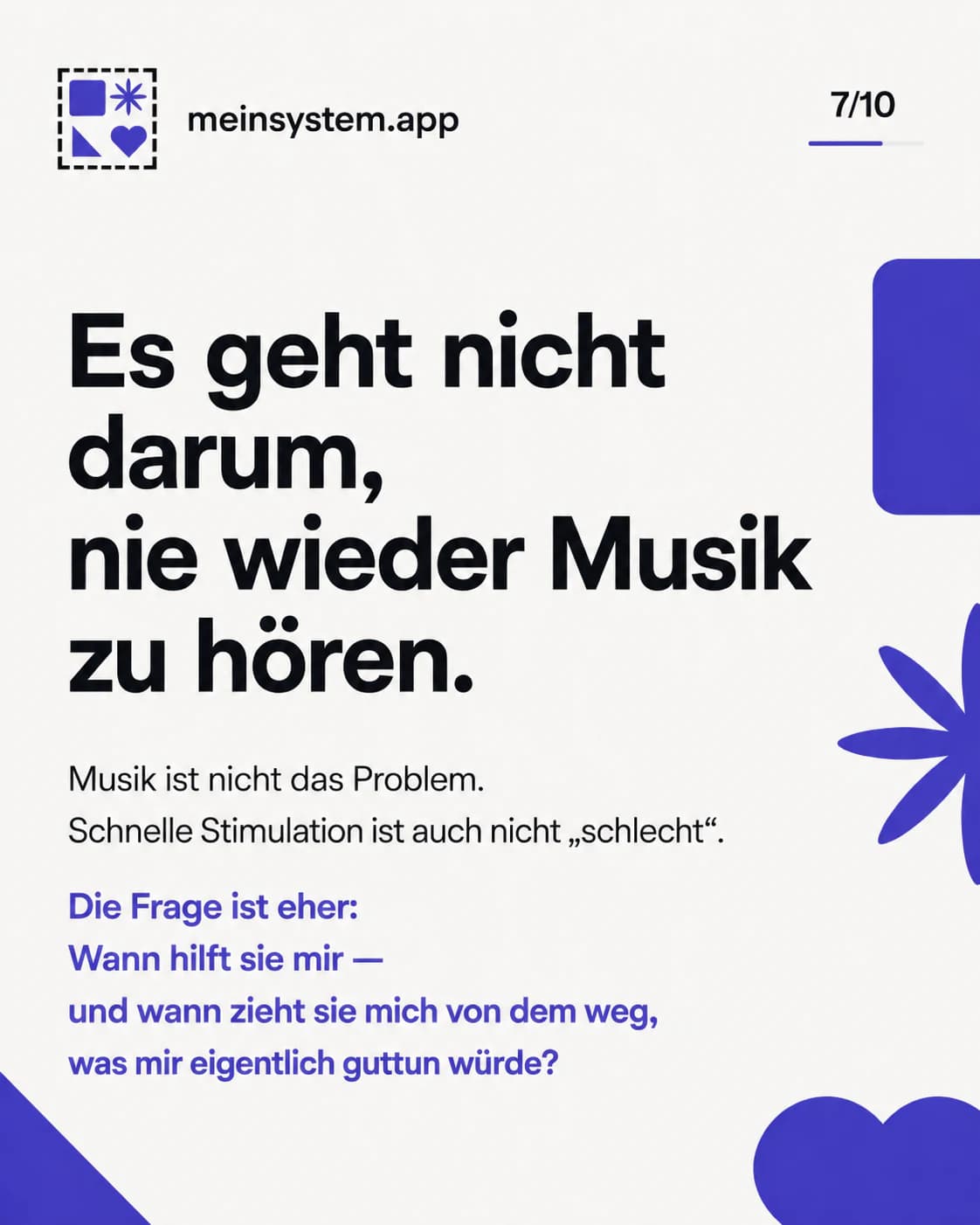 Musik ist nicht das Problem; entscheidend ist, wann schnelle Stimulation hilft oder vom Eigentlichen wegzieht