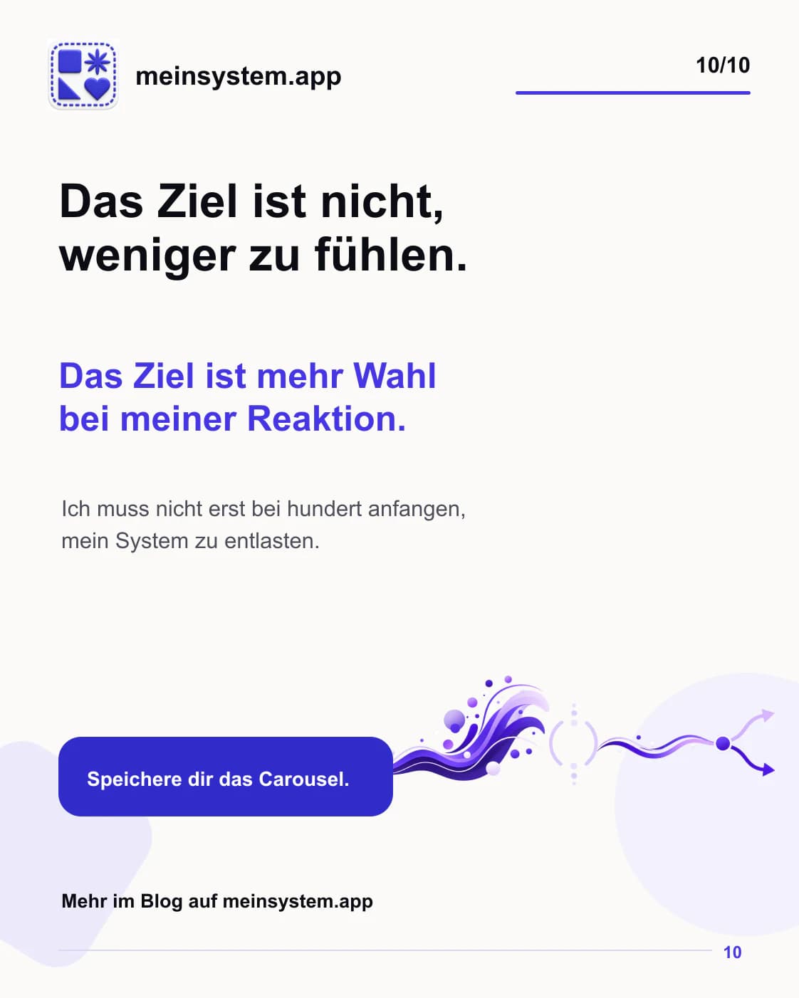 Das Ziel ist nicht weniger zu fühlen, sondern mehr Wahl bei der eigenen Reaktion zu haben
