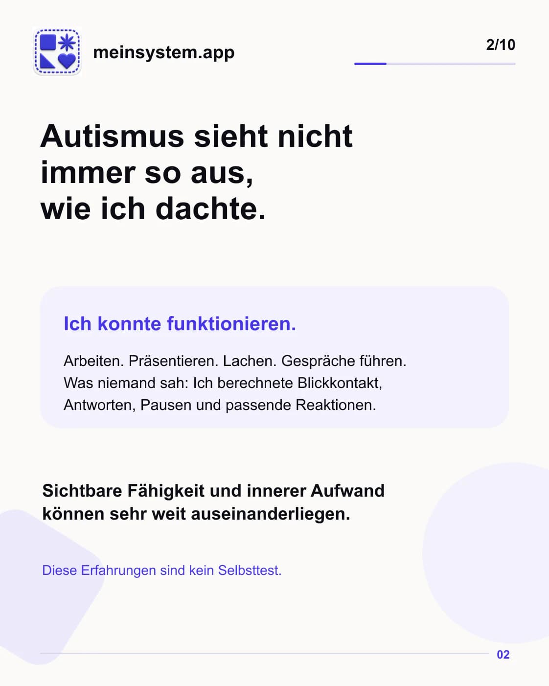 Autismus ist bei Erwachsenen nicht immer sichtbar und Funktionieren kann viel Kraft kosten