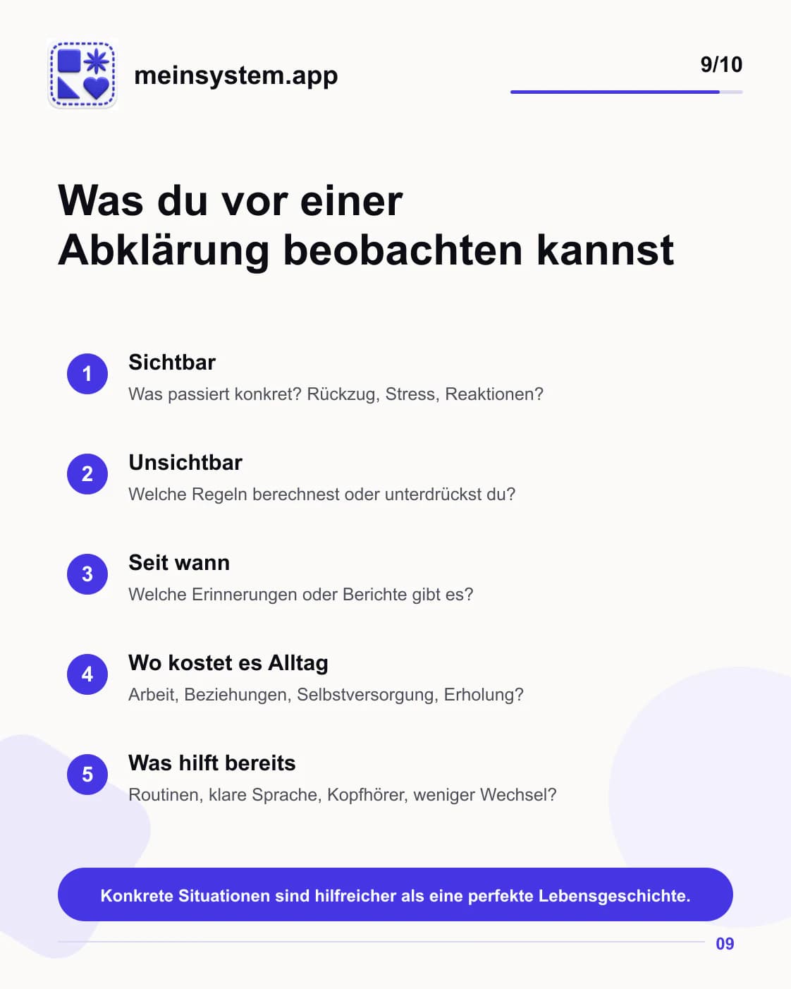 Fünf konkrete Beobachtungen, die vor einer Autismus-Abklärung hilfreich sein können
