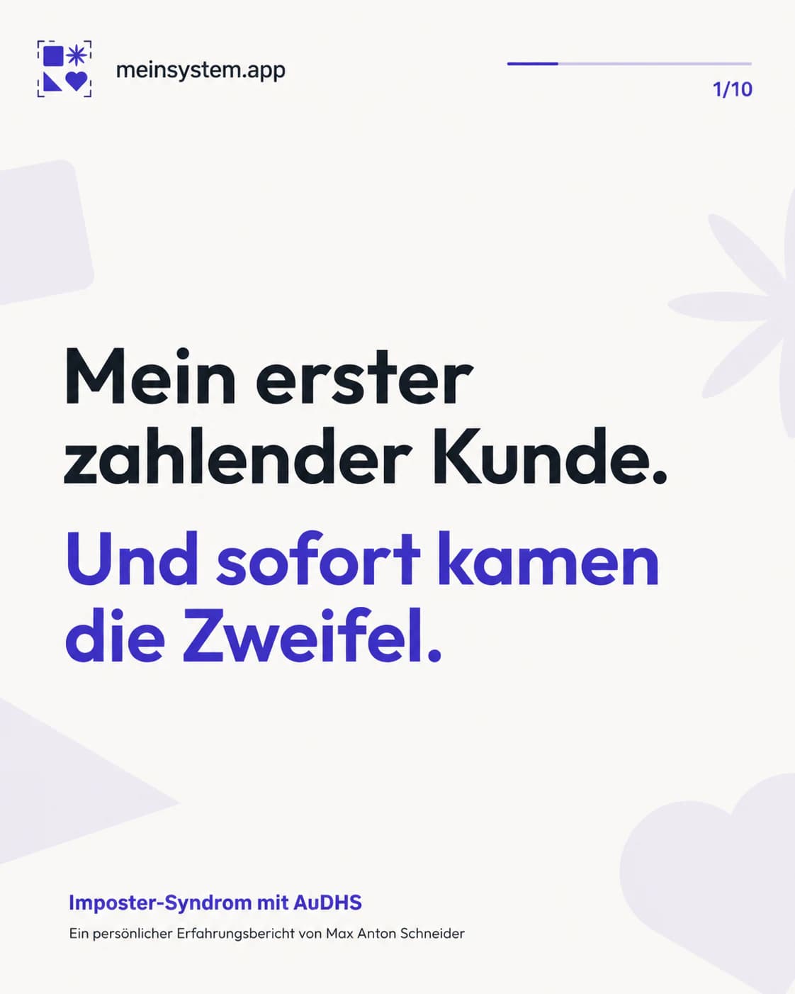 Mein erster zahlender Kunde löste beim Imposter-Syndrom mit AuDHS sofort neue Zweifel aus