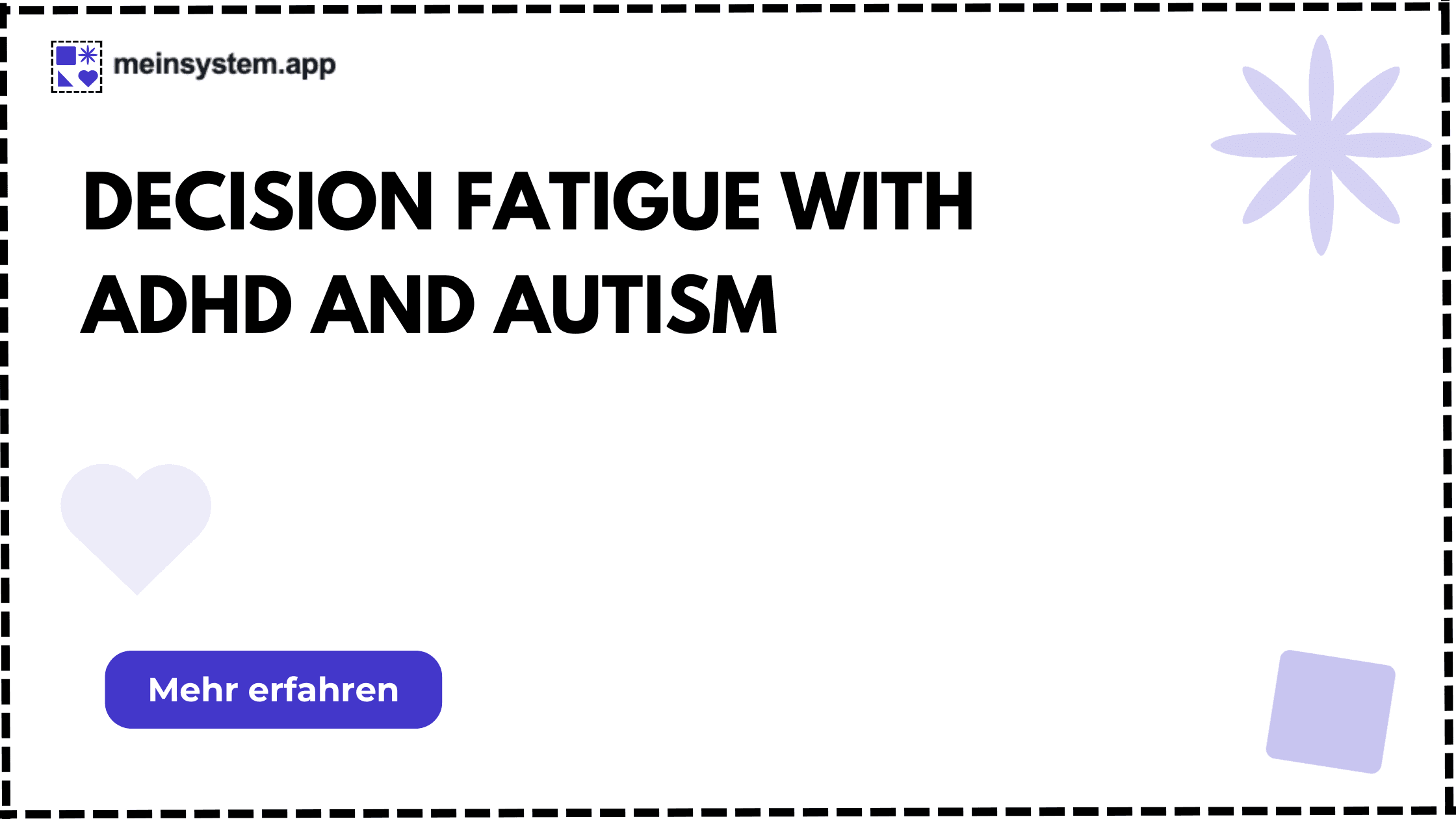 Why small decisions take so much energy with ADHD and autism