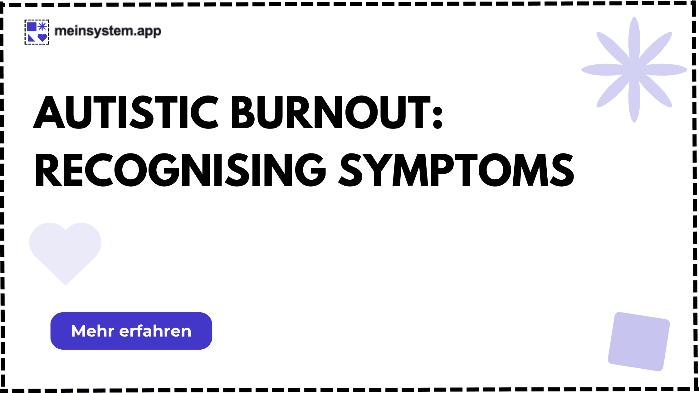 Autistic burnout – how I learned to take the warning signs seriously