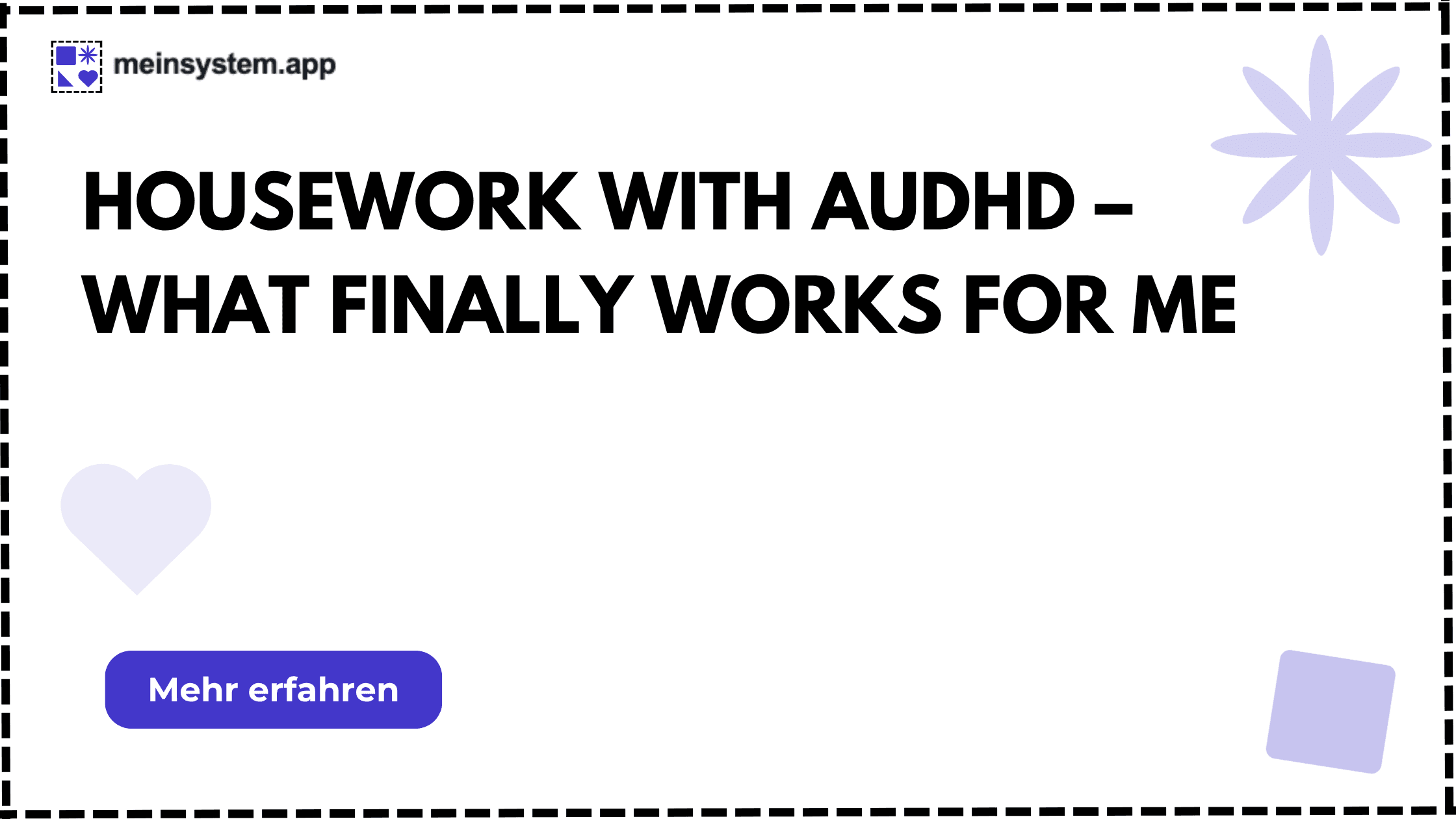 Housework with AuDHD – what finally works for me