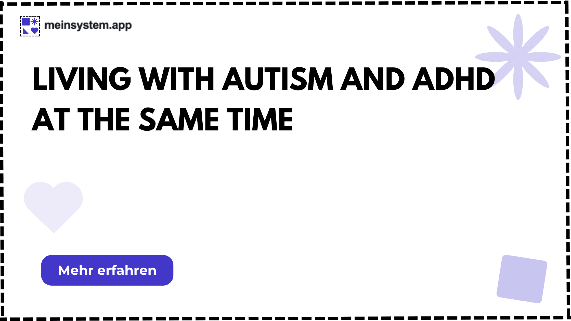 Living with autism and ADHD at the same time