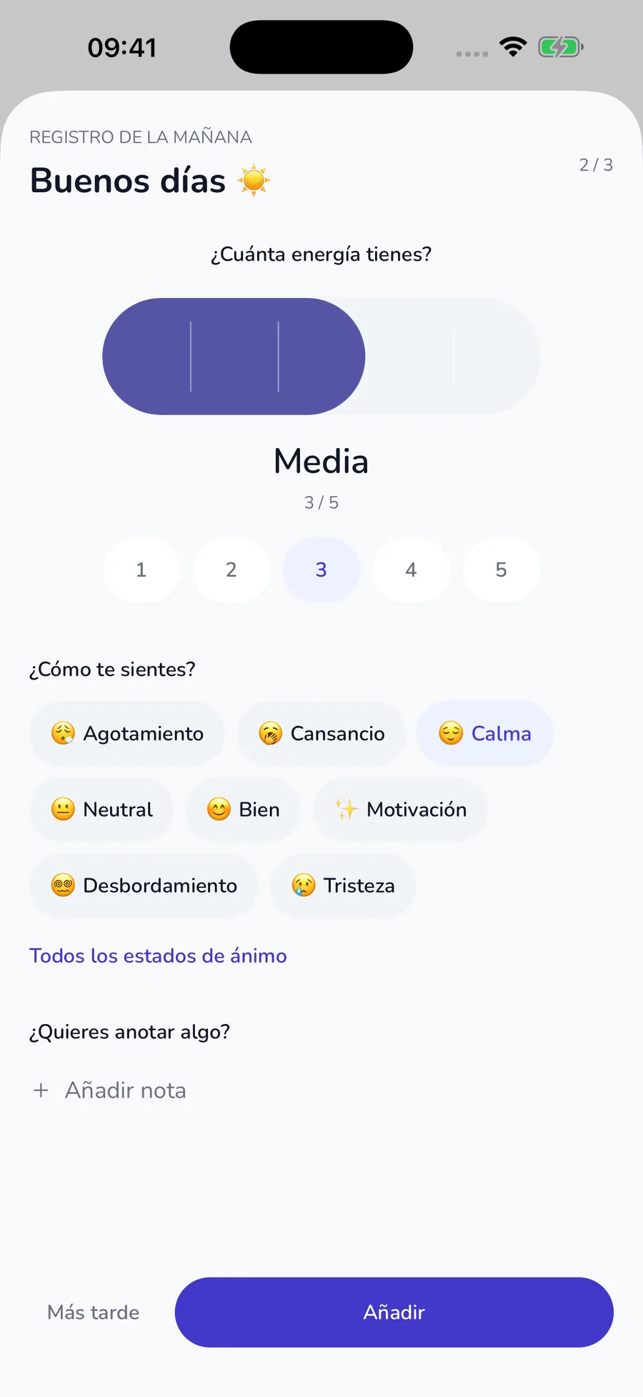Registro diario y planificación del día en meinsystem.app